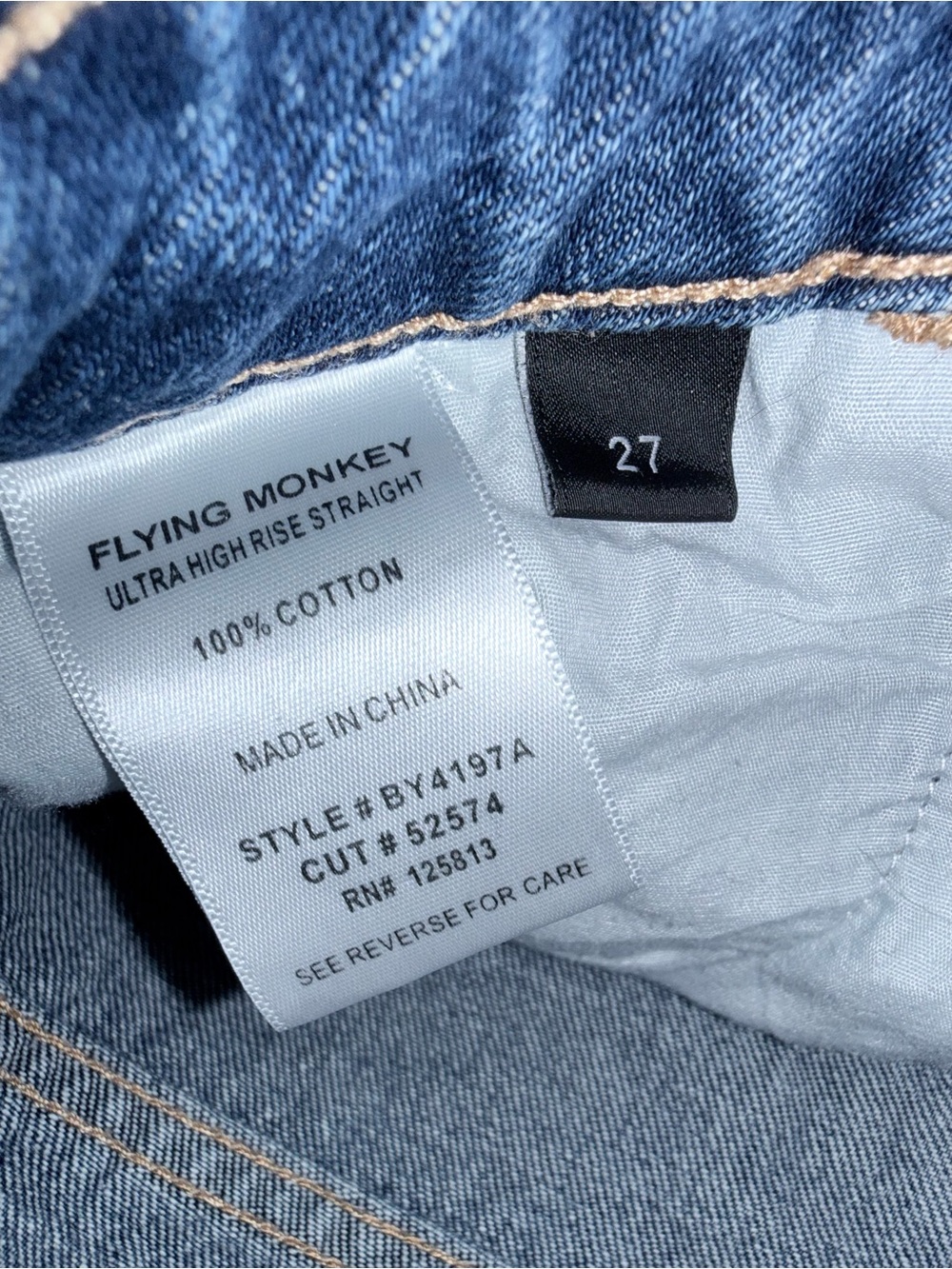 Flying Monkey Ripped Straight-Leg Jeans - Blue - Picture 5 of 5